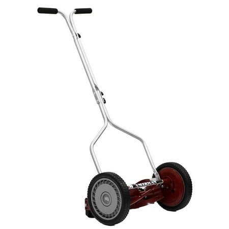 14 In. 5-Blade Manual Walk Behind Reel Lawn Mower