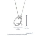 thumbnail image 2 of Vir Jewels 1/10 CTTW Lab Grown Diamond Alphabet Pendant Necklace in Sterling Silver with Chain For Women, 2 of 4