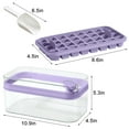 thumbnail image 2 of Hwawhin 64PCS Ice Cube Tray, Ice Cube Trays for Freezer with 2 Trays, Container, Lid & Ice Scoop, Easy Release Stackble Spill-Resistant Ice Cube Molds, Purple, 2 of 7