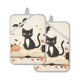 thumbnail image 7 of Yayeee Pot Holders Kitchen Heat Resistant with Pocket 7"x9.8" Cotton Oven Cooking Hot Pads, Cartoon Halloween Cat, 7 of 7