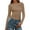 Khaki, variant on FreshPretty Womens Tops Dressy Casual Workout Outfits Fall Long Sleeve Shirts Boat Neck Ruched Bodycon Going Out Top