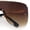 Gold Frame - Brown Lens, variant on SA106 Oversized Rimless Shield Visor Wrap Around Sunglasses / Gold - Brown