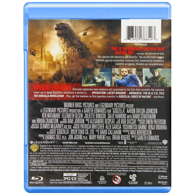 Godzilla Movie: Blu-ray + DVD, Warner Home Video, Sci-Fi & Fantasy