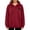 Wine, variant on Tqcoqu Women's Hooded Sweatshirt with Zip Chest Pocket,Drop Shoulder Long Sleeve Casual Pullover Tops,2026 Fall Winter Trendy Clothes,Army Green Women's S-XXXL