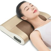 EZGO Electric Neck Massage Pillow for Relax Muscles & Relieve Pain Shiatsu Massager, Brown Color