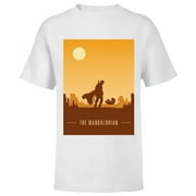 Star Wars The Mandalorian and The Child Poster - Short Sleeve T-Shirt for Kids - Customized-White