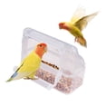 thumbnail image 5 of ruhuadgb Bird Food Box,Parrot Feeder Drinker Bird Food Box Hanging Bowl Transparent Anti-Spill Water Tank Cage Birds Supplies Pet Plastic Food Container, 5 of 8
