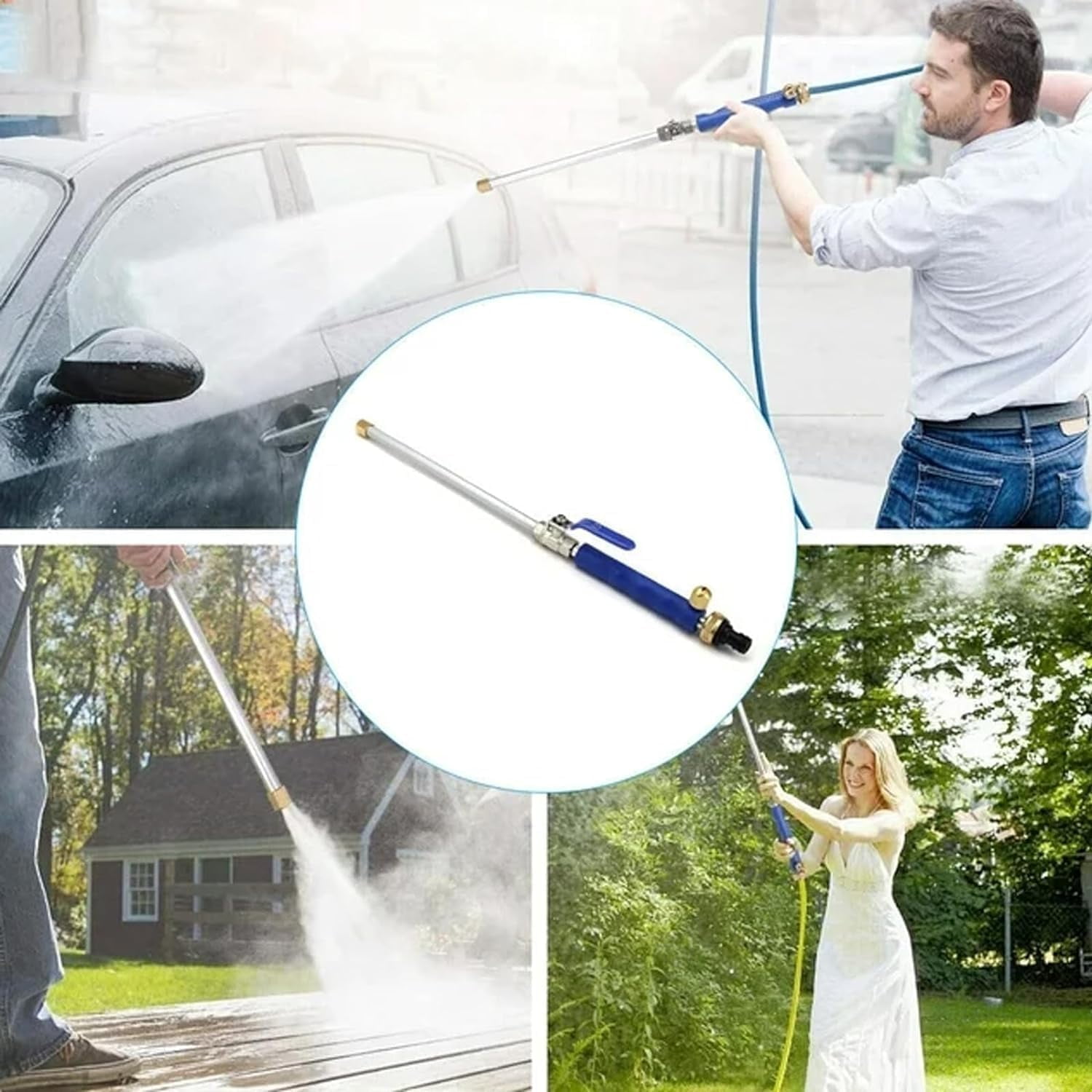 Jetsono Ressure Washer, Jetsono High Pressure Surface Cleaning Power Compact and Lightweight, with Hose Quick Connectors, for Floor Wall Fence Cleaning Garden Watering