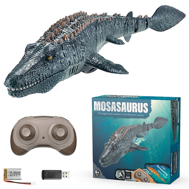 MesaSe RC Mosasaurus Toy High Simulation Mosasaurus Toy Electric Animal Water Toy with 500mAh Battery USB Rechargeable 2.4G RC Mosas