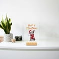 thumbnail image 3 of Merry Christmas Boston Terrier Enjoys Woofmas Winter Xmas Holiday Acrylic Plaque Sign Ashwood Base Gentleman Dog Lover Gifts Home Desk Decor - 02022, 3 of 5