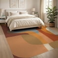 thumbnail image 3 of ODIKA 8'x10' Earthy Tones Green Abstract Flow Design Washable Area Rug Modern Geometric Shapes and Curves for Living Room, Under Sectional, Family , Durable, Non-Slip, 3 of 7