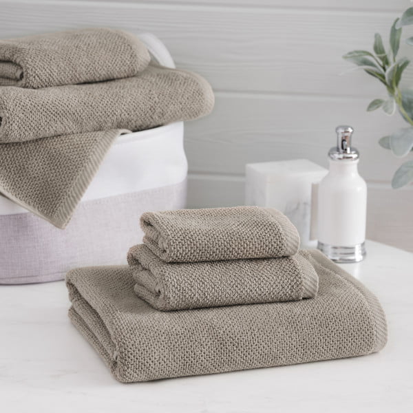 Welhome Franklin 100% Cotton Textured Towel (Flax) - Set of 6 - Highly  Absorbent - Combed Cotton - Durable - Low Lint - 600 GSM - Machine Washable  : 2 Bath Towels - 2 Hand Towels - 2 Wash Towels - Walmart.com