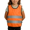 thumbnail image 2 of ATOGUTA Reflection Vest Kids High Visibility Neon Construction Traffic Vest for Cycling Running Skiing Size 8-17, Orange, 2 of 8