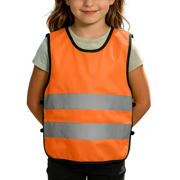 ATORRE Kids Pullover Reflective Vest Toddler Boys Girls Safety High Visibility Vest for Outdoor Cycling Walking Skiing Orange 12-13 Years