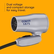 Conair 1875W Compact Folding Handle Hair Dryer, Travel Hair Dryer, Dual Voltage