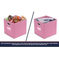 thumbnail image 3 of Ornavo Home Foldable Storage Bins Basket Cube Organizer with Dual Handles and Window Pocket - 6 Pack - 12" L x 12" W x 12" H, 3 of 6