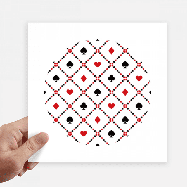 Playing Cards Gambling Utensils Pattern Sticker Tags Wall Picture Laptop Decal Self adhesive