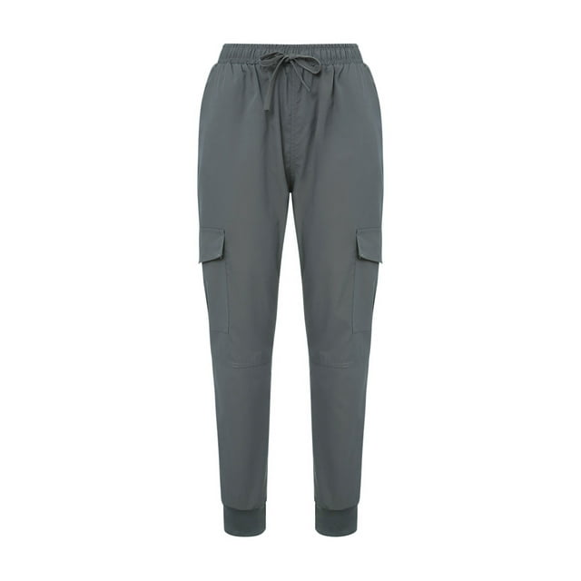 xiaxaixu Pantalons à Cordon pour Femmes Poches Coupe Droite Décontractée Jogger