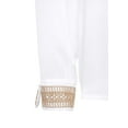 thumbnail image 5 of LASCANA Women's Crochet Trim V-Neck Blouse Shirt Crochet Detail, 5 of 5
