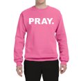 thumbnail image 2 of Wild Bobby Pray. Inspirational/Christian Unisex Crewneck Graphic Sweatshirt, Neon Pink, Large, 2 of 5