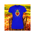 thumbnail image 1 of Playera Blusa De Corazon Con Ojo Turco Color Azul Talla Chica Marca Emil SaEs, 1 of 4
