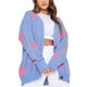 thumbnail image 1 of Txlixc Cárdigan con botones para mujer, ropa de abrigo con cuello en V con estampado de corazón/flor Txlixc moda, 1 of 7