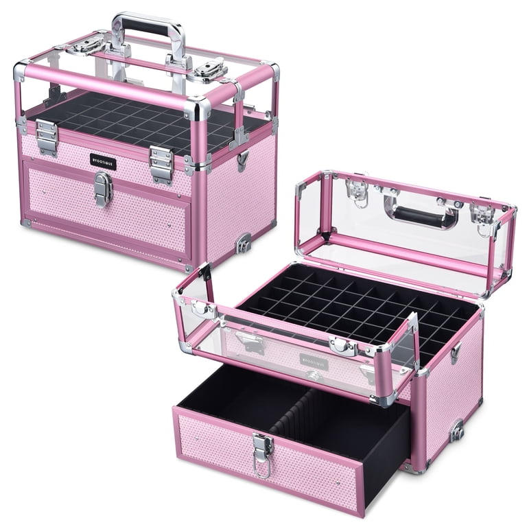 Byootique 2in1 Nail Polish and Makeup Organizer, Rolling Trolley