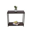 thumbnail image 3 of Eccostyle Rustic Bamboo Steel Entryway Table, Brown Matte, 3 of 7