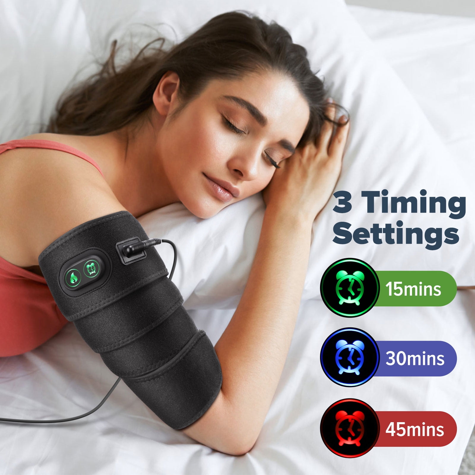 Heating Pad Wrap for Multiple Areas Multi-USE WRAP Heating Pad for Elbow, Wrist, Ankle and Forearm Body Strip Type Wrap Around Heating Pad 79" Long Charge Cord Tennis Elbow Heating Pad