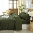 thumbnail image 4 of Ensemble de Housse de Couette en Coton Lavé Toucher Lin Naturel Anti-Froissement Léger Confortable (Très Grand Lin), 4 of 6