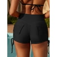 thumbnail image 5 of Sociala Women's Wide Waistband Swim Shorts Side Drawstring Tankini Bikini Sporty Board Shorts, 5 of 5