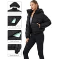 thumbnail image 5 of Cropped Puffer Jacket Women Pioneer Camp Waterproof Hood Short, 5 of 6