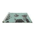 thumbnail image 2 of Ahgly Company Machine Washable Indoor Rectangle Abstract Turquoise Blue Modern Area Rugs, 5' x 8', 2 of 4