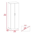 thumbnail image 2 of FM Furniture Glasglow Modern Wood Armoire with One Cabinet & 2 Shelves in Black, 2 of 5