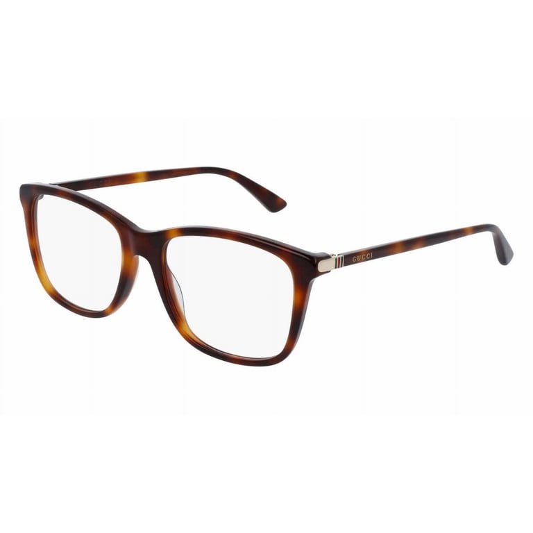 GUCCI GG0018O 002 Square Havana Shiny Demo Lens 55 mm Eyeglasses Gucci Eyeglasses GG1850O 002 Blonde Havana - eye-oo.com main image 4