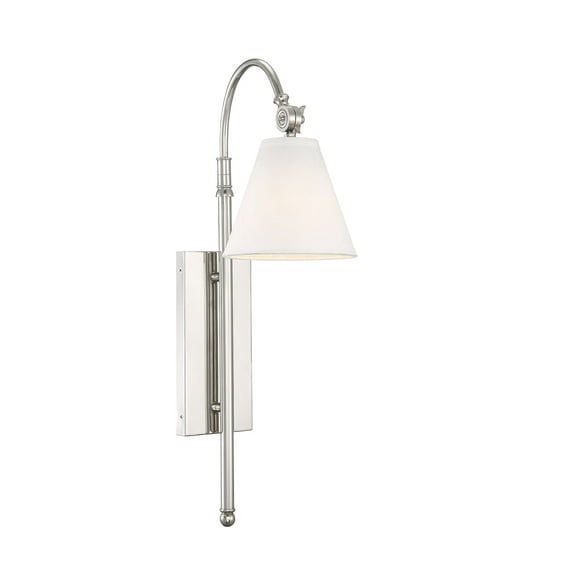 Rutland 1-Light Adjustable Wall Sconce in Polished Nickel