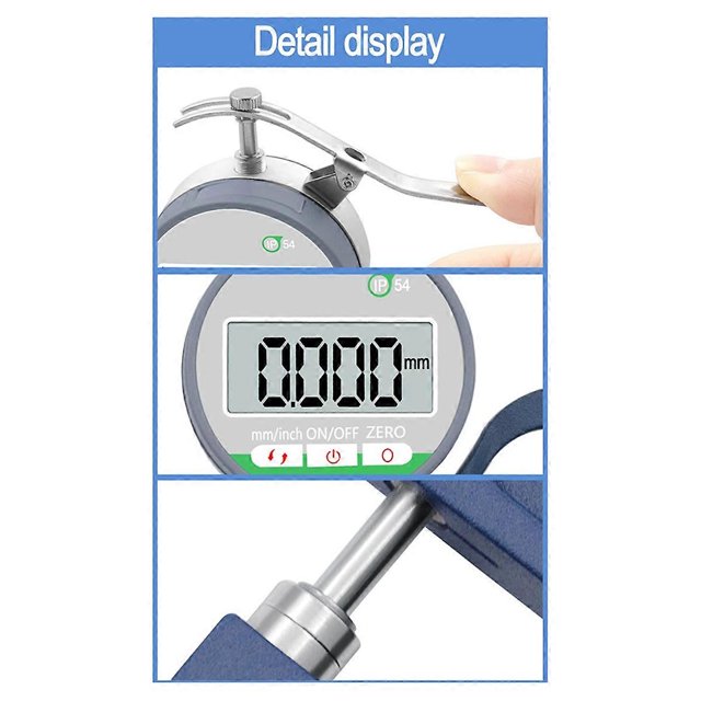 0.01mm 0-12.7mm High-Precision Digital Thickness Gauge Meter IP54 Waterproof and Dustproof Electronic Micrometer
