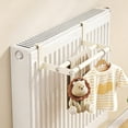 thumbnail image 3 of No Drill Towel Rail Heated Radiator Shelf Hanging Space Saving 2 Bar Rustproof Design White Bathroom Organizer Drying Rack, 3 of 3