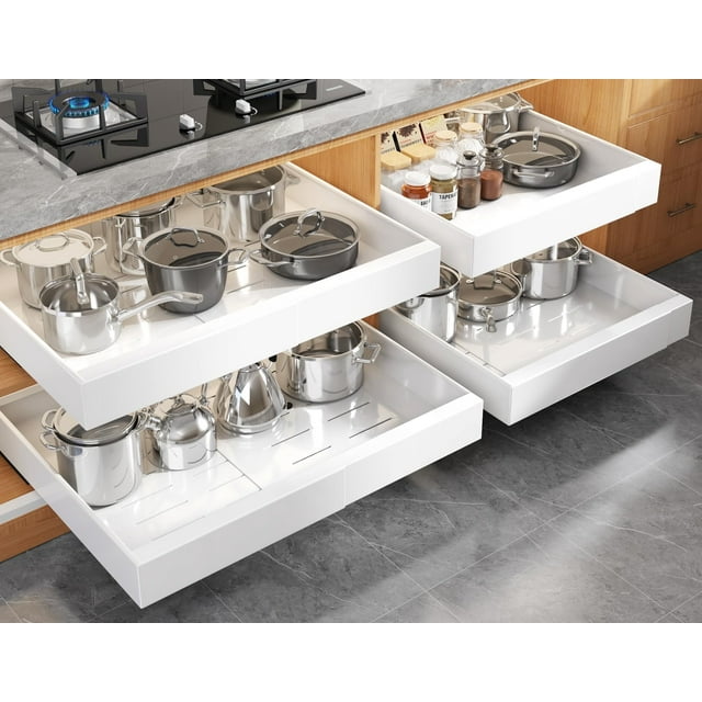 Organizador de armario extraíble Seinloes, paquete de 4 unidades, 21 cm, color blanco intenso