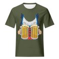 thumbnail image 3 of Pompotops Blouse Décontractée Mode Femme Imprimé Oktoberfest Col Rond T-Shirt Blouse Imprimée Tee Liquidation, 3 of 4