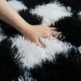 thumbnail image 2 of Checkered Area Rugs for Bedroom Living Room,8x10 Black and White Fluffy Soft Checkered Rug Fuzzy Shag Shaggy Carpet, Indoor Plush Floor Rugs for Kids Boys Girls Teen Dorm Nursery Home Decor, 2 of 15