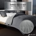 thumbnail image 5 of King/CALI King 3-Piece Lightweight Reversible Comforter Set ,1800 Thread Count, All Season Down Alternative, Duvet Insert,1 Reversible Comforter &2 Reversible Shams King/Cali King Dark Gray/Light Gray, 5 of 6