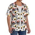 thumbnail image 2 of Susaid Monster truck Print Men's Polo Shirts Button Down Short Sleeve Casual Summer Beach Vintage Shirts for Men-XX-Large, 2 of 5