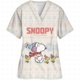 thumbnail image 3 of Ropa de mujer Estampado de dibujos animados de Snoopy Cuello en V Ropa de trabajo para mujer Tops Manga corta Con bolsillos Uniforme médico de enfermería, 3 of 5
