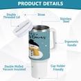 thumbnail image 4 of 40 Oz Car Handle Water Bottle Water Cup Water Bottle Water Jug Coffee Cup Travel Water Bottle Cute Christmas Snowman, 4 of 8