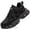Black, variant on SKIUHS Women’s Steel Toe Work Shoes, Puncture Resistant Lightweight Safety Sneakers, Breathable Lace-Up Non Slip Work Shoes, All Black