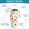 thumbnail image 4 of 40 oz Tumbler With Handle Stainless Steel Insulated Tumbler With Lid for Car Cup Holder Cartoon Candy Pattern, 4 of 9