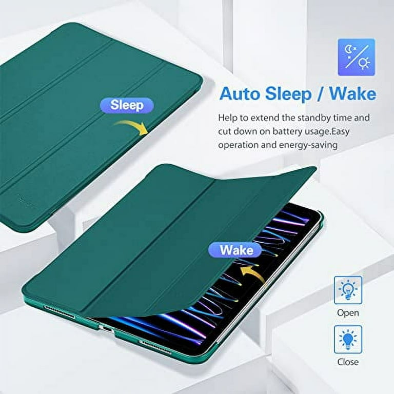 PROTech Smart Case For IPad Pro 11 Inch, 2022/2021/2020-18 Model, Slim Stand Hard Back Shell Smart Cover With Auto Wake/Sleep (Pink