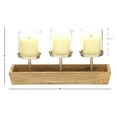 thumbnail image 3 of Inspiring Wood Metal Glass Candle Holder, 3 of 3