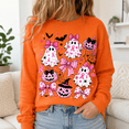 thumbnail image 3 of Breast Cancer Awareness Shirt, Pink Ribbon Ghost and Pumpkin Sweatshirt, Cute Halloween Hoodie and T-Shirt, October Support Gift for Women, 3 of 9
